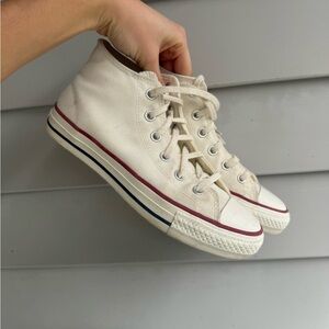Converse High-Top Sneakers in Cream